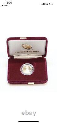 2021-W American Eagle $10 Gold Proof Coin (1/4oz 8.49 grams). Type 1