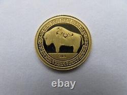 2021 Year of the Ox 1000 Togrog 0.5 Gram 9999 Gold Coin Mongolia