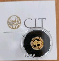 2021 Year of the Ox 1000 Togrog 0.5 Gram 9999 Gold Coin Mongolia