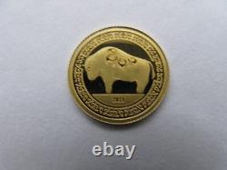 2021 Year of the Ox 1000 Togrog 0.5 Gram 9999 Gold Coin Mongolia