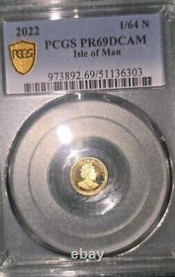 2022 1/2 Gram Isle of Man Gold Noble Coin Viking Longship PR69DCAM