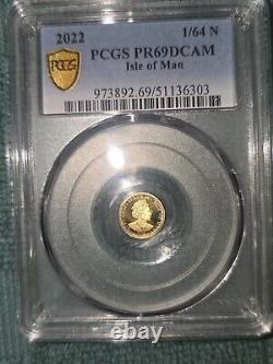 2022 1/2 Gram Isle of Man Gold Noble Coin Viking Longship PR69DCAM