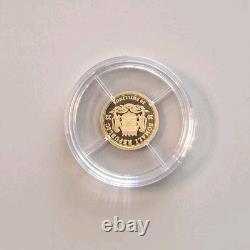 2022 1/2 gram Gold. 9999 pure Somali Elephant 20 Shillings Somalian Africa coin