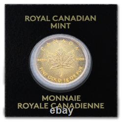 2022 1 Gram. 9999 Canadian Gold Maple Leaf Coin Brilliant Uncirculated with a Ce