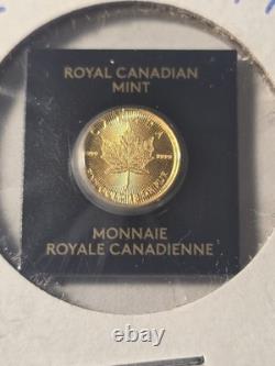2022 1 Gram. 9999 Gold 2020 Maple Leaf 24k. 9999 Fine Coin Maple gram In Assay
