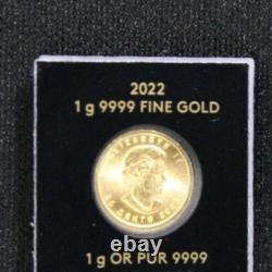 2022 1 Gram Gold Maple Leaf Coin Round In Maplegram Assay Card Queen Elizabeth