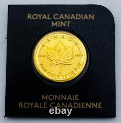 2022 1 Gram of Gold from the Royal Canadian Mint with the Maple Leaf