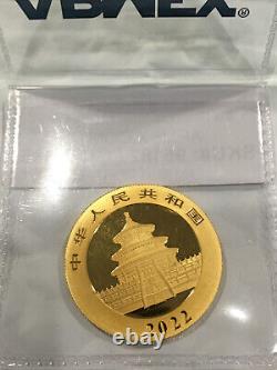 2022 15 Gram Chinese 999 Gold Panda Coin China 15gr