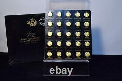 2022 25x 1 GRAM GOLD MAPLE LEAFS RCM MAPLEGRAM 25 IN ASSAY