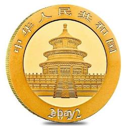 2022 30 gram Chinese Gold Panda 40th Ann Privy 500 Yuan. 999 Fine BU (Sealed)