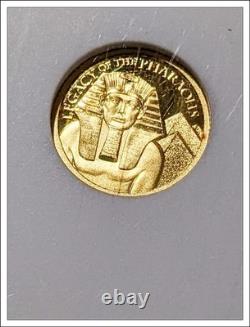 2022 $5 Cook Islands NGC PF70 Proof Cameo Legacy of Pharoahs 1/2g. 999 Gold Coin