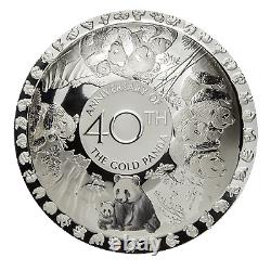 2022 50 Gram Silver 40 Years Gold Panda Anniversary