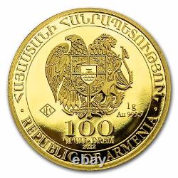 2022 Armenia 1 gram Gold 100 Dram Noah's Ark BU