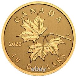 2022 Canada $10 Everlasting Maple Leaf Pure Gold Coin Box & COA