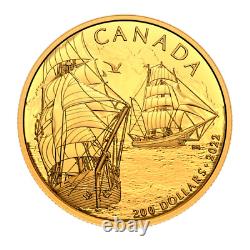 2022 Canada $200 BRIGANTINE TALL SHIPS 15.43 Grams Of. 999 Pure Gold Coin