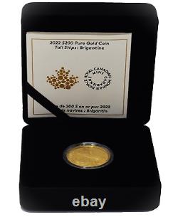 2022 Canada $200 BRIGANTINE TALL SHIPS 15.43 Grams Of. 999 Pure Gold Coin