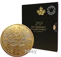 2022 Canada Gold Maplegram Coin- 1 gram. 9999 Fine Gold
