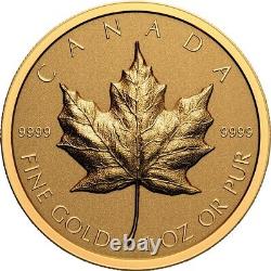 2022 Canada Ultra-High Relief Gold Maple Leaf UHL, GML 1 oz. Pure Gold Coin