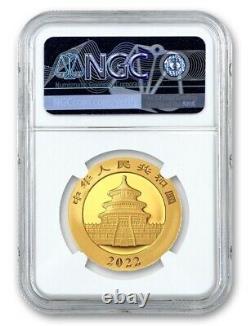 2022 China 30 g Gold Panda ¥500 Coin NGC MS70 First Release 40th Anniversary