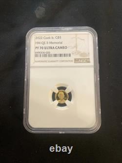2022 Cook Island $5.5g Gold HM Queen Elizabeth Memorial NGC PF 70