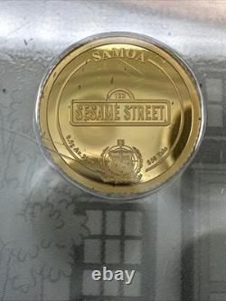 2022 Cookie Monster Samoa 0.5 Gram Gold Proof Coin 0.9999 Fine $50 Tala