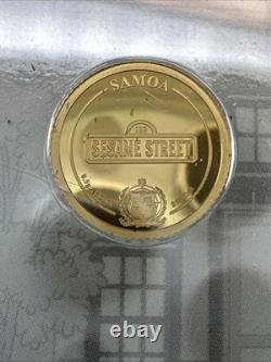 2022 Cookie Monster Samoa 0.5 Gram Gold Proof Coin 0.9999 Fine $50 Tala