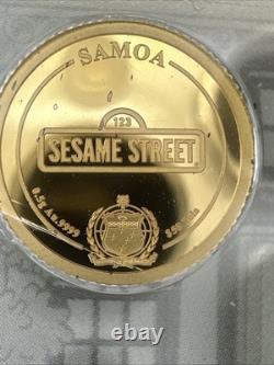 2022 Cookie Monster Samoa 0.5 Gram Gold Proof Coin 0.9999 Fine $50 Tala