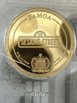 2022 Cookie Monster Samoa 0.5 Gram Gold Proof Coin 0.9999 Fine $50 Tala