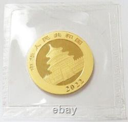 2022 Gold China Panda 500 Yuan 30 Grams Sealed Coin Mint State