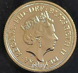 2022 Great Britain Gold Sovereign Coin Gem Bu Platinum Jubilee withDisplay