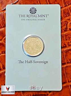 2022 King Charles III Gold Bullion Half Sovereign Memorial Coin in Assay