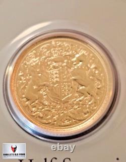 2022 King Charles III Gold Bullion Half Sovereign Memorial Coin in Assay