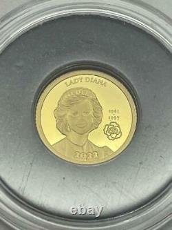 2022 Lady Diana. 9999 1/2 Gram Gold Coin, Republique De Djibouti #vt116