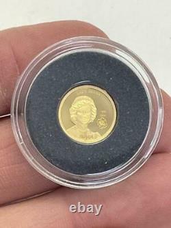 2022 Lady Diana. 9999 1/2 Gram Gold Coin, Republique De Djibouti #vt116