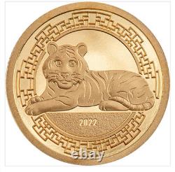 2022 Mongolia. 5g Gold Torper. Only 5000pcs Worldwide! Limited Mintage. 9999fine