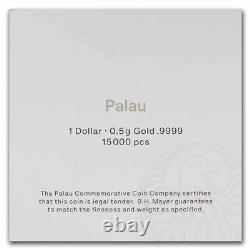 2022 Palau 1/2 gram Gold $1 Ace of Spades Card Shaped Coin NGC 70 FR pop 15