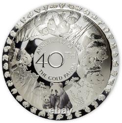 2022 Solomon Islands 40th Anniversary of the Gold Panda 50g Silver Mintage 2022