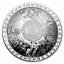 2022 Solomon Islands 50 gram Silver 40th Anniv. Panda Dome Shaped SKU#257773