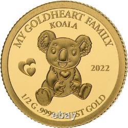 2022 Solomon Islands My Goldheart Koala Darian 0.5g Gold Coin