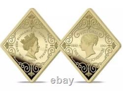 2022 Tristan Da Cunha Proof 1/8 Gold Sovereign 125th Queen Victoria Anniversary