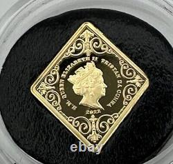 2022 Tristan Da Cunha Proof 1/8 Gold Sovereign 125th Queen Victoria Anniversary