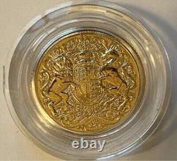 2022 United Kingdom Memorial Sovereign (King Charles iII) 916.7 Gold Coin BU