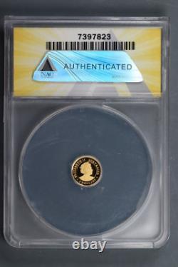 2022-p $2 Gold Australia Proof Kangaroo 0.5 Gram 9999 Gold Anacs Pf68 Slab-142