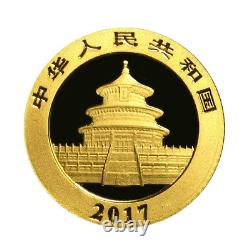 2023 1 Gram Gold Chinese Panda Coin Brilliant Uncirculated ¥10 BU