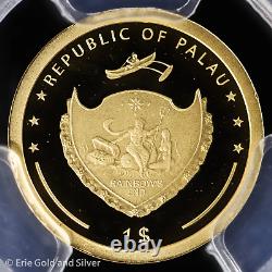 2023 $1 Palau 1 Gram Gold Proof Four Leaf Clover PCGS PR 69 DCAM