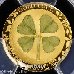 2023 $1 Palau 1 Gram Gold Proof Four Leaf Clover PCGS PR 69 DCAM