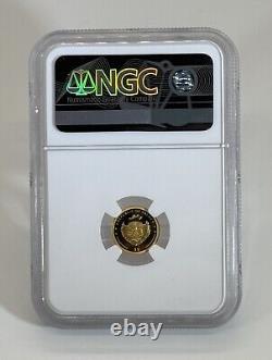 2023 $1 Palau Proof Gold Four Leaf Clover Ngc Pf70 First Day Issue 1 Gram. 999