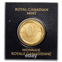 2023 1 gram. 9999 Gold Maple Leafs Maplegram25T in assay