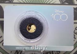 2023 $10 Solomon Islands SNOW WHITE Disney 100 Magical Years. 5g Gold Coin