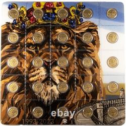 2023 25 12.5 Gram Niue Czech Lion Gold Multigram (25 x 1/2 Gram New, with Assay)